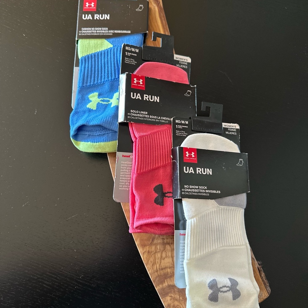 Under Armour Women's No Show Socks - Blue, Pink, White